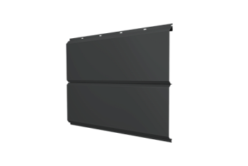 Софит металлический ЭкоБрус new Grand Line без перфорации 0,5 PurLite Matt с пленкой RAL 7016 антрацитово-серый