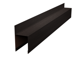 Планка опорная составная внешняя для забора жалюзи Palermo Grand Line 0,45 Print Elite Coffee Wood TwinColor (3м)