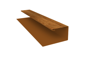 Планка П-образная Блок-Хаус new Grand Line 0,45 Print Elite Golden Wood TwinColor (3м)