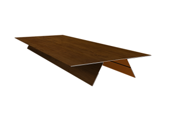 Планка стыковочная составная верхняя 0,45 Print Elite Golden Wood TwinColor (3м)