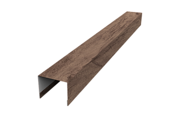 Крышка для забора жалюзи Palermo Grand Line 0,45 Print Premium Almond Wood Fresh (2,5м)