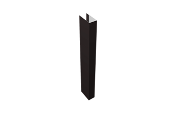 Стойка для забора жалюзи Texas (для калиток и ворот) Grand Line 0,5 Satin Matt TX RAL 9005 черный  (2,5м)