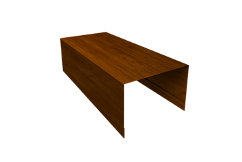 Крышка для забора из сайдинга ЭкоБрус Grand Line 0,45 Print-double Premium Golden Wood Intense F (3м)