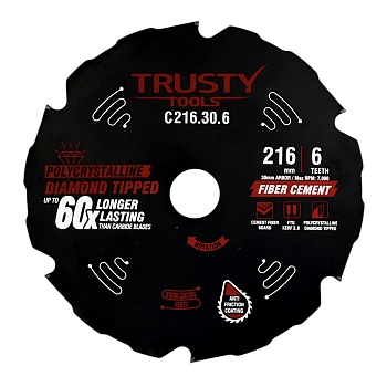 Диск пильный Trusty-Tools по фиброцементу 216x30 6T