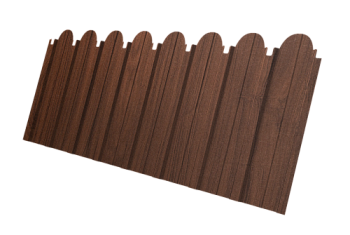 Профнастил C10A фигурный Grand Line 0,45 Print Elite Choco Wood TwinColor