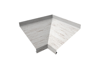 Угол отлива внутренний 200 Grand Line 0,45 Print Elite с пленкой Snow Wood TwinColor