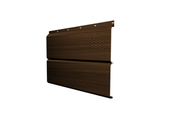 Софит металлический ЭкоБрус 0,345 Grand Line с перфорацией 0,45 Print Elite Choco Wood TwinColor