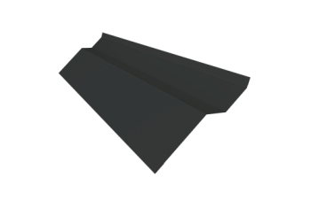 Планка примыкания внакладку Grand Line Фартук S6 пристенный накладной 0,5 Satin Matt TX RAL 7016 антрацитово-серый (3м)