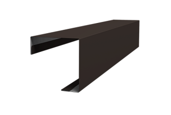 Угол внешний простой фальц Grand Line 0,5 PurLite Matt RR 32 темно-коричневый (3м)