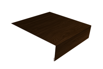 Планка лобовая/околооконная простая 190х50 Grand Line 0,45 Print Elite Choco Wood TwinColor (3м)