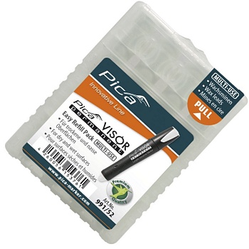 Сменные картриджи Pica 991/40 для маркера Pica Visor (белые) 4 шт
