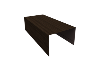 Крышка для забора из сайдинга Блок-хаус new Grand Line 0,45 Print Elite Coffee Wood TwinColor (3м)