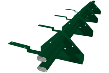 Снегозадержатель трубчатый для композитной черепицы Roman RAL 6005 (3м)
