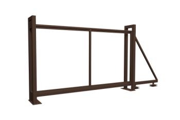 Ворота откатные Colority Zinc 2,03x3,5 RAL 8017