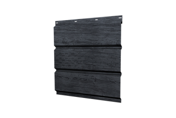 Софит металлический Классик Grand Line центральная перфорация 0,45 Print Premium с пленкой Grey Wood TwinColor