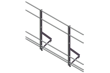 Ограждение кровельное со снегозадерж. Optima 1,2х2м RAL8017