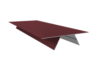 Планка стыковочная составная верхняя 0,5 Satin с пленкой RAL 3005 красное вино (3м)