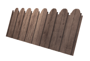 Профнастил C10B фигурный Grand Line 0,45 Print Premium Almond Wood Fresh