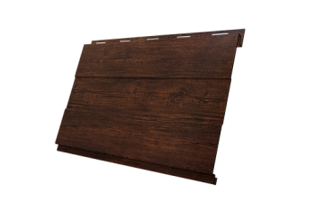 Софит металлический Вертикаль 0,2 prof Grand Line 0,45 Print-Double Premium с пленкой Cherry Wood Dark F