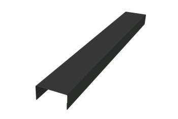 Крышка забора для горизонтального монтажа штакетника Grand Line 0,45 PE-Double RAL 7016 антрацитово-серый (2м)