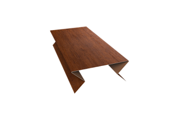 Планка угла внешнего составная нижняя 0,45 Print Elite Golden Wood TwinColor (3м)
