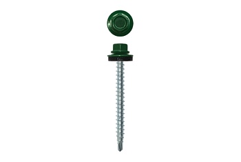 Саморез кровельный 4,8х50 (150шт) сверло №1 RAL 6005