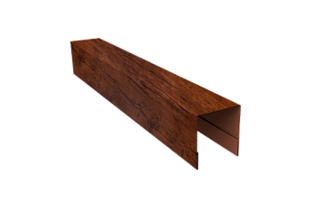 Планка боковая для забора из сайдинга Блок-хаус new Grand Line 0,45 Print Elite Cherry Wood TwinColor (3м)
