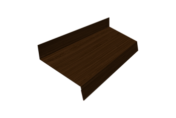 Отлив простой 70 Grand Line 0,45 Print Elite Choco Wood TwinColor (3м)