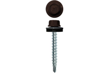 Саморез кровельный Daxmer 4,8х35 RAL 8017 (250) сверло №1