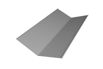 Планка ендовы нижней 300х300 Grand Line 0,5 Satin с пленкой RAL 9006 бело-алюминиевый (2м)