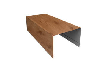Крышка для забора из сайдинга ЭкоБрус Grand Line 0,45 Print Premium Pine Wood Fresh (3м)