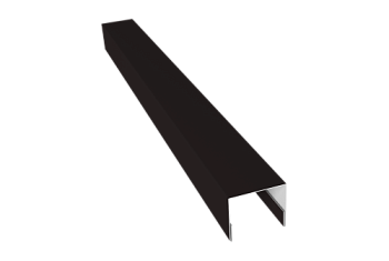 Планка П-образная заборная 24 Grand Line 0,5 Satin Matt RAL 9005 черный (2,5м)