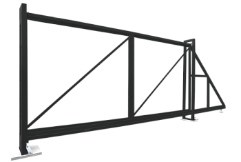 Ворота откатные ColorZn 2,03x4,5 RAL 7016