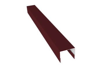 Планка П-образная заборная 24 Grand Line 0,5 Satin Matt RAL 3005 красное вино (2,5м)
