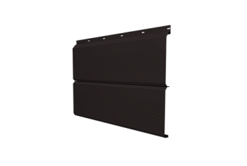 Софит металлический ЭкоБрус 0,345 Grand Line с перфорацией 0,5 Satin Matt TX RAL 9005 черный