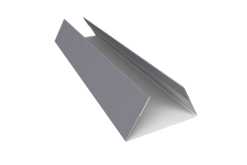 Планка стыковочная составная нижняя 0,5 Satin с пленкой RAL 7004 сигнальный серый (2м)
