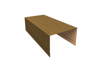 Крышка для забора из сайдинга Блок-хаус new Grand Line 0,45 Print Elite Honey Wood TwinColor (3м)