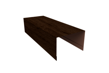 Крышка для забора из сайдинга Квадро Брус, Вертикаль Grand Line 0,45 Print Premium Antique Wood TwinColor (2,54м)