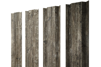 Штакетник М-образный B с прямым резом Grand Line 0,45 Print Elite Nordic Wood TwinColor