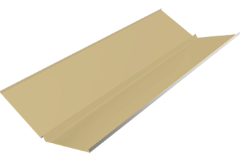 Планка ендовы нижней с компенсатором Grand Line 0,45 PE lite с пленкой RAL 1014 слоновая кость (3м)