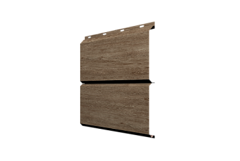 Софит металлический ЭкоБрус 0,345 Grand Line без перфорации 0,45 Print Elite White Wood TwinColor