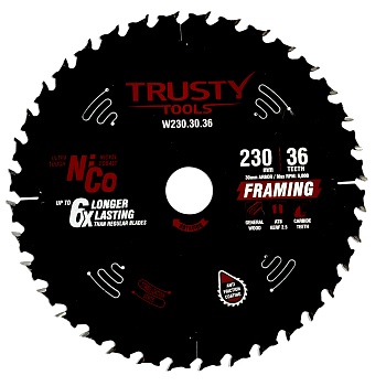 Диск пильный Trusty-Tools Framing по дереву 230х30 36T