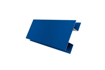 Планка H-образная Экобрус 0,45 PE lite с пленкой RAL 5005 сигнальный синий (2м)