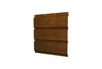 Софит металлический Классик Grand Line без перфорации 0,45 Print Elite с пленкой Golden Wood TwinColor