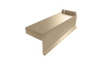 Планка торцевая сегментная Квадро профи Grand Line Правая стартовая 0,5 Satin RAL 1015 светлая слоновая кость