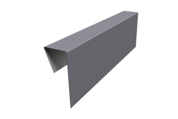 Планка приемная оконная фибросайдинга Grand Line 0,5 Satin с пленкой RAL 7004 сигнальный серый (2м)