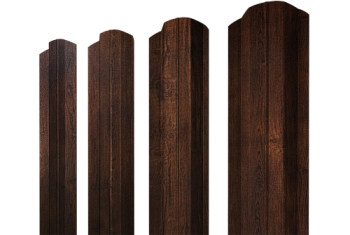 Штакетник М-образный B фигурный Grand Line 0,45 Print Premium Cherry Wood Dark FTC