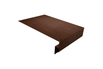 Планка околооконная сложная 250х50х12 (j-фаска) Grand Line 0,45 Print Elite Choco Wood TwinColor (2м)