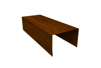 Крышка для забора из сайдинга Квадро Брус, Вертикаль Grand Line 0,45 Print-Double Premium Golden Wood Intense F (3м)