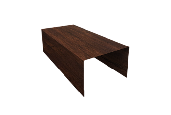 Крышка для забора из сайдинга Блок-хаус new Grand Line 0,45 Print-Double Premium Cherry Wood Dark F (3м)
